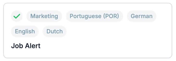 WhatsApp Template available for selection in HireData