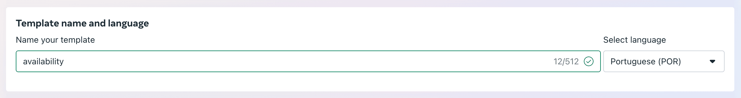 Naming your template