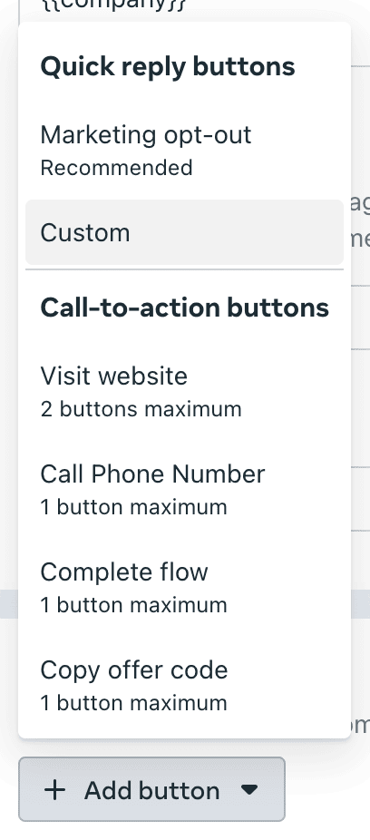 Choosing a button type