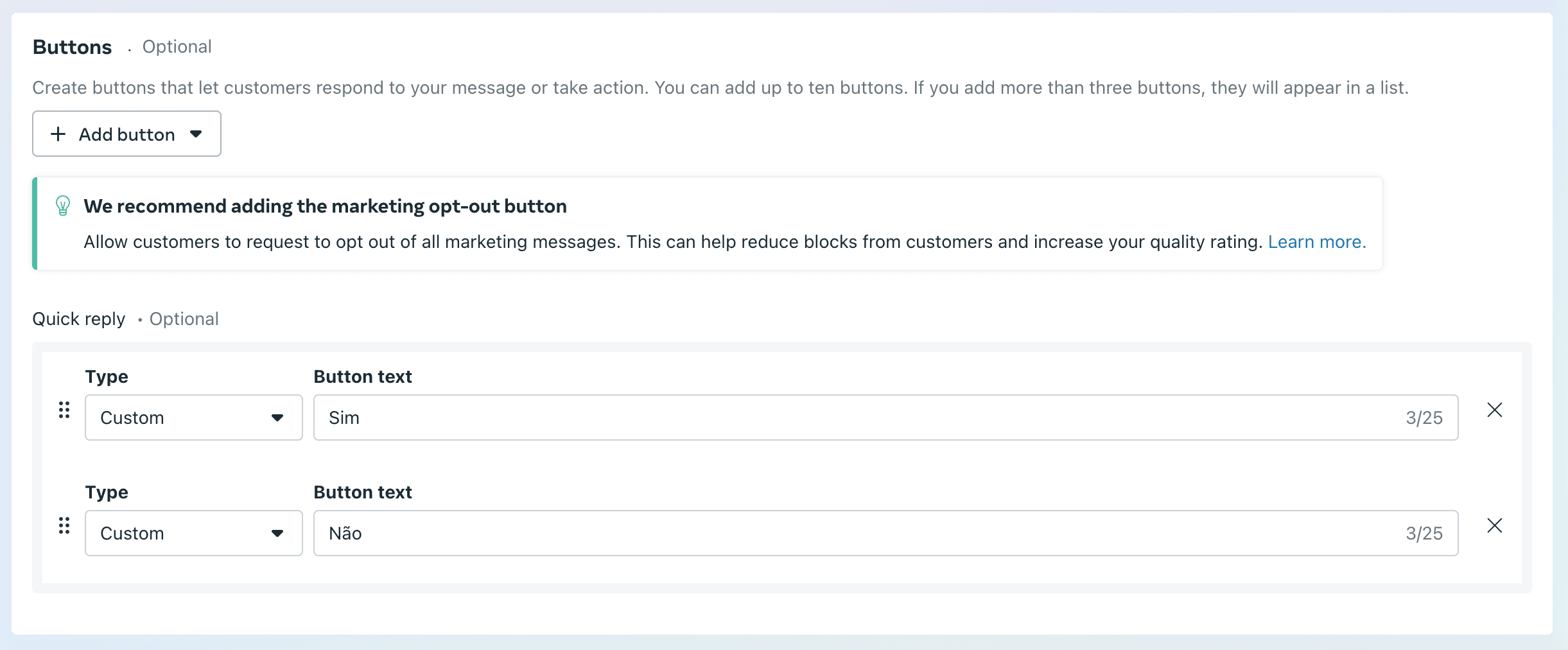 Adding more buttons