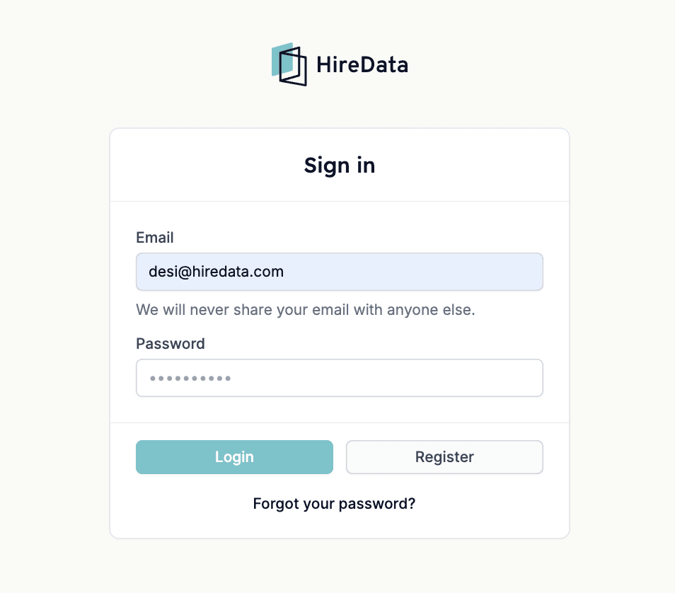 Forgot your password redirect link