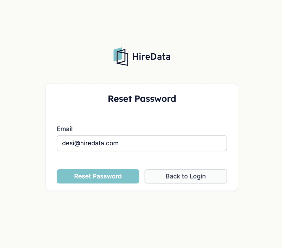 Reset password button