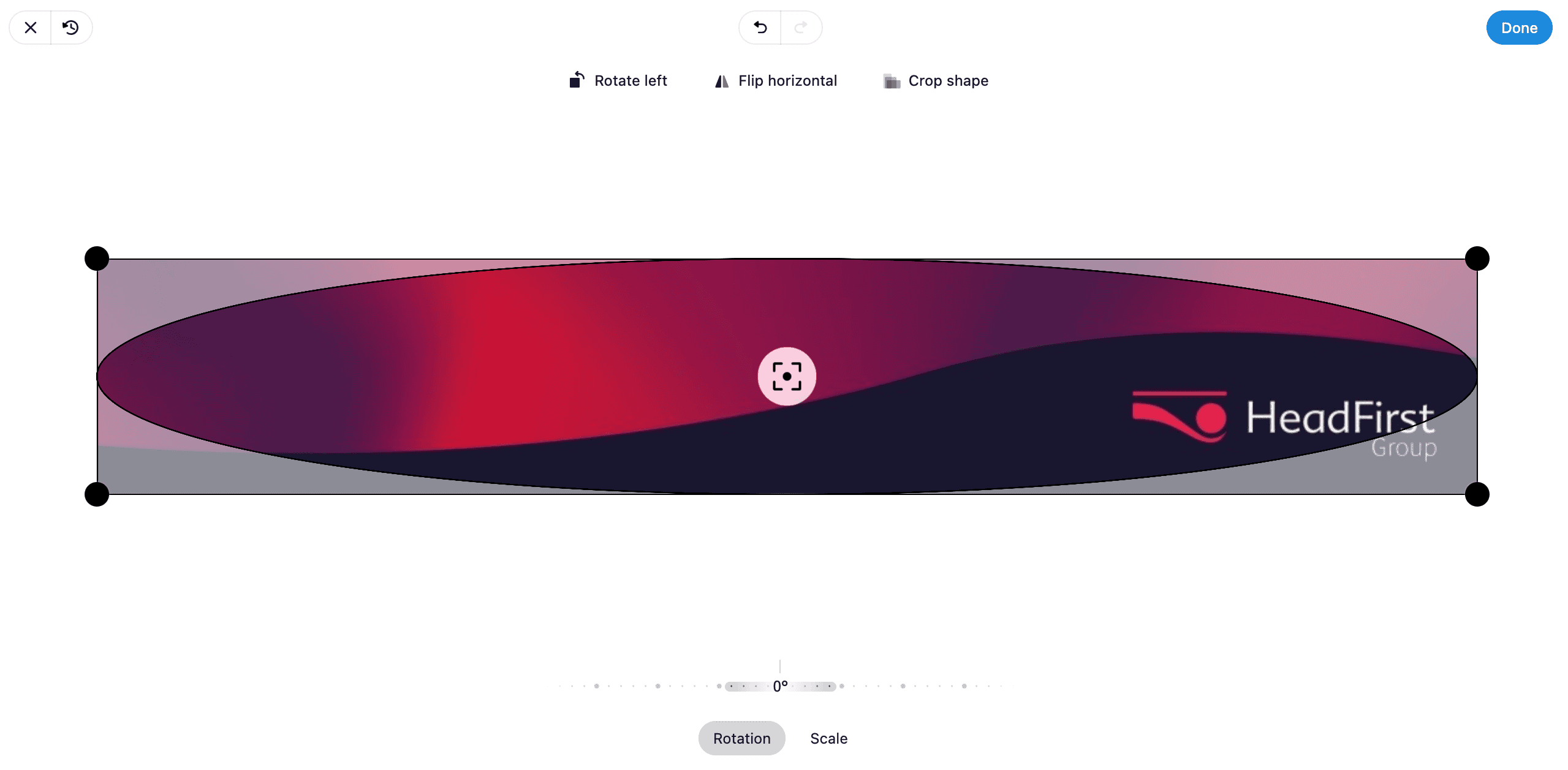 Adjusted banner