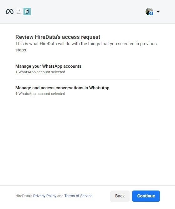 Access request page