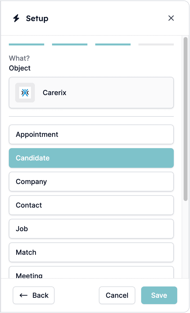 Selecting an Object for the trigger