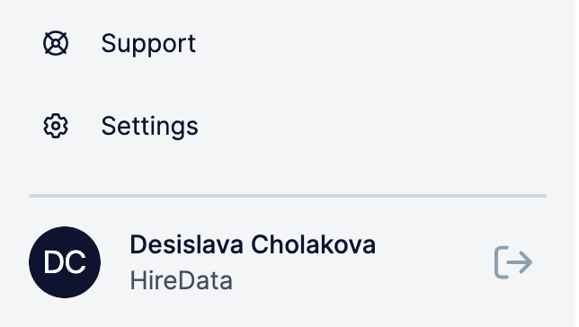 Settings button