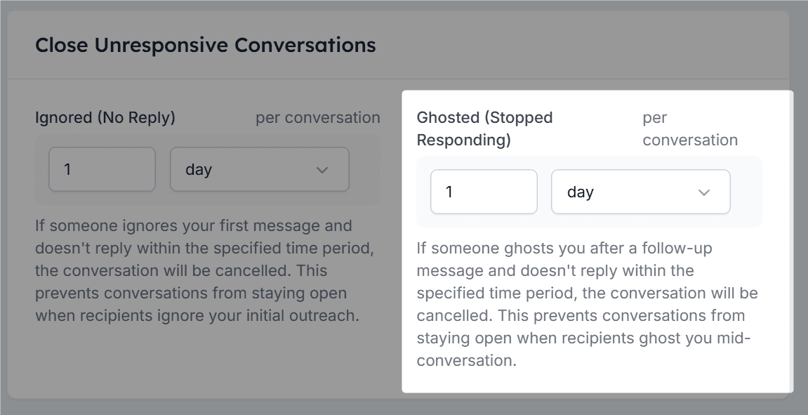 Ghosted converesations