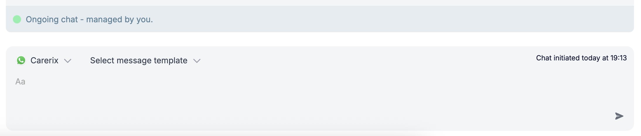 Green dot indicating that you are the conversation owner