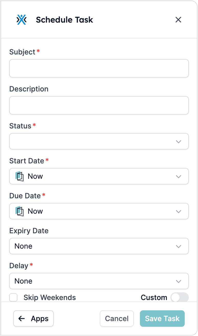 Task settings