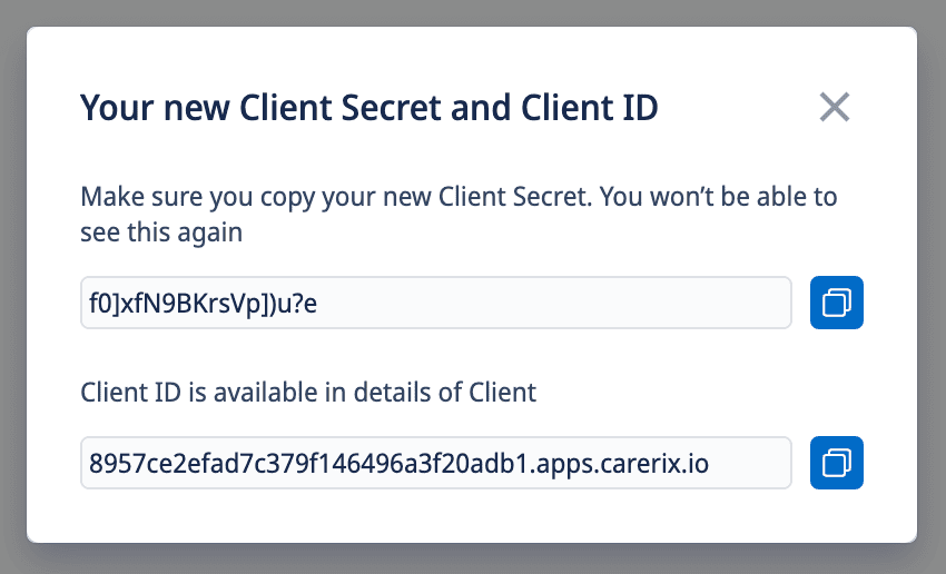 Client ID and Client Secret