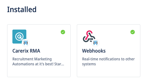 Installed apps