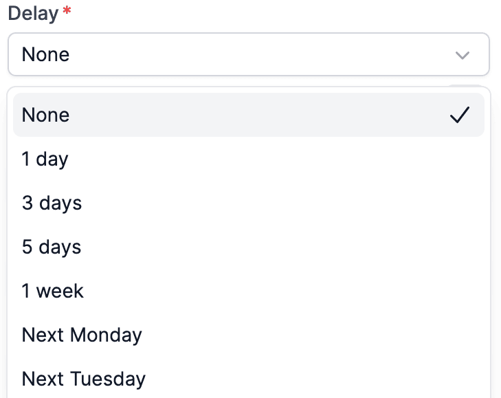 Delay options