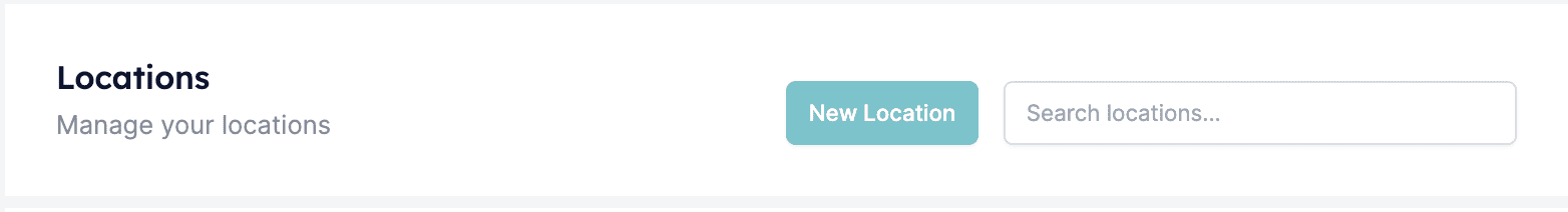 New Location button