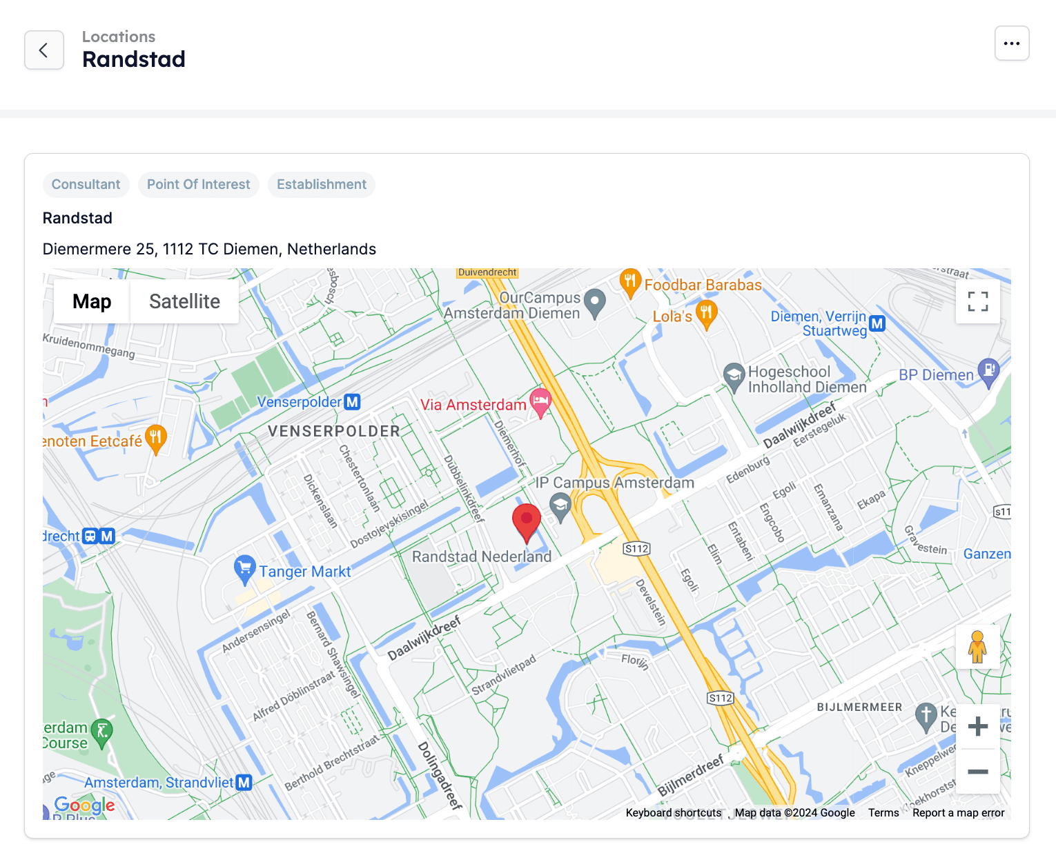 Location overview