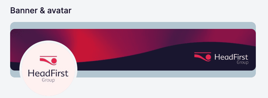 Banner and avatar example