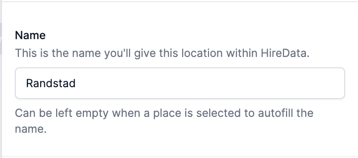Name Location field