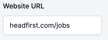 Website URL box
