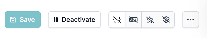 The Save button in the template editor