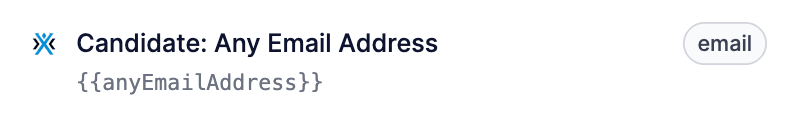 The anyEmailAddress combined field in the variable picker