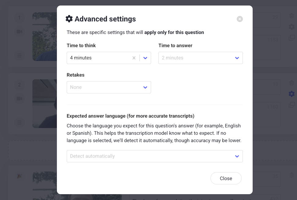 Hireflix Userguide Overwrite Settings Question Detail