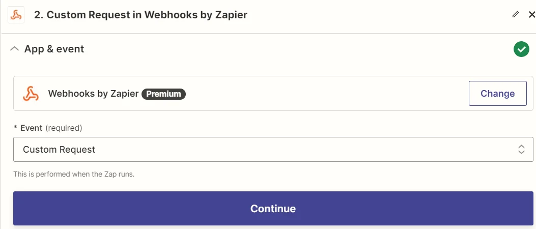 Zapier custom request