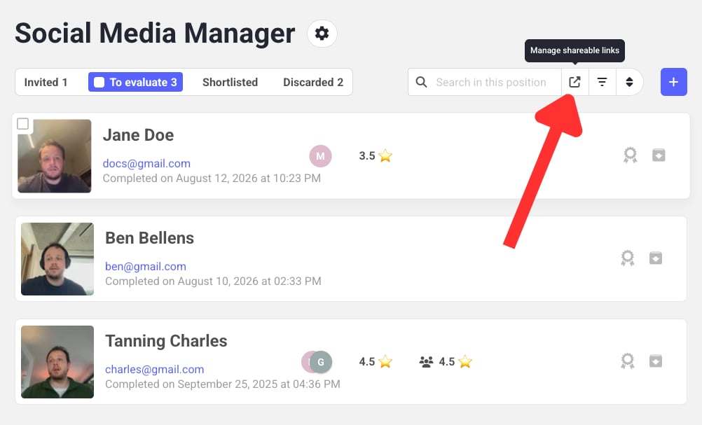 Hireflix Userguide Share Stage Interview