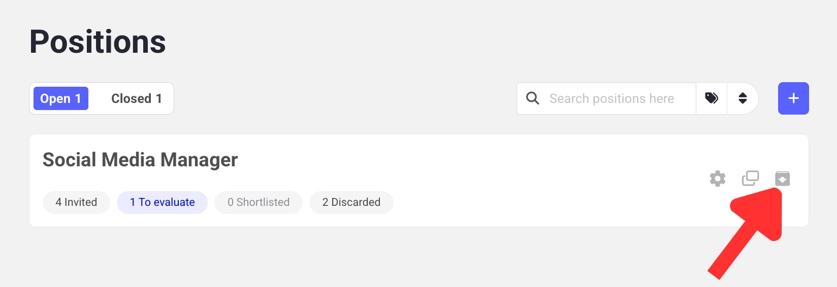 Closing a job position in Hireflix