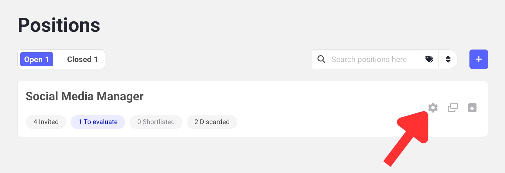 Editing a job position in Hireflix