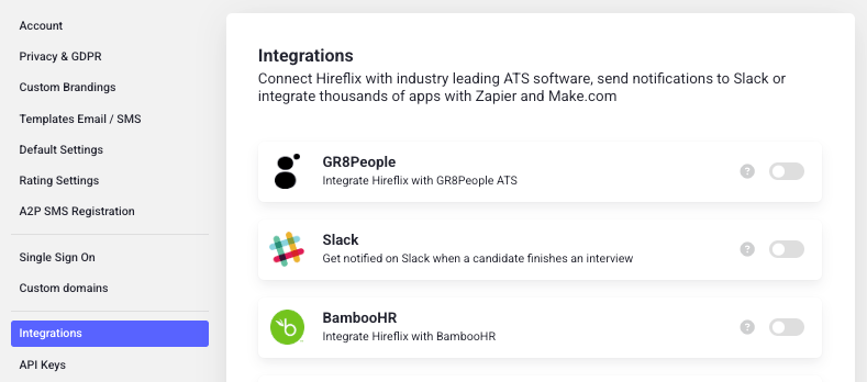 Enabling the Slack integration