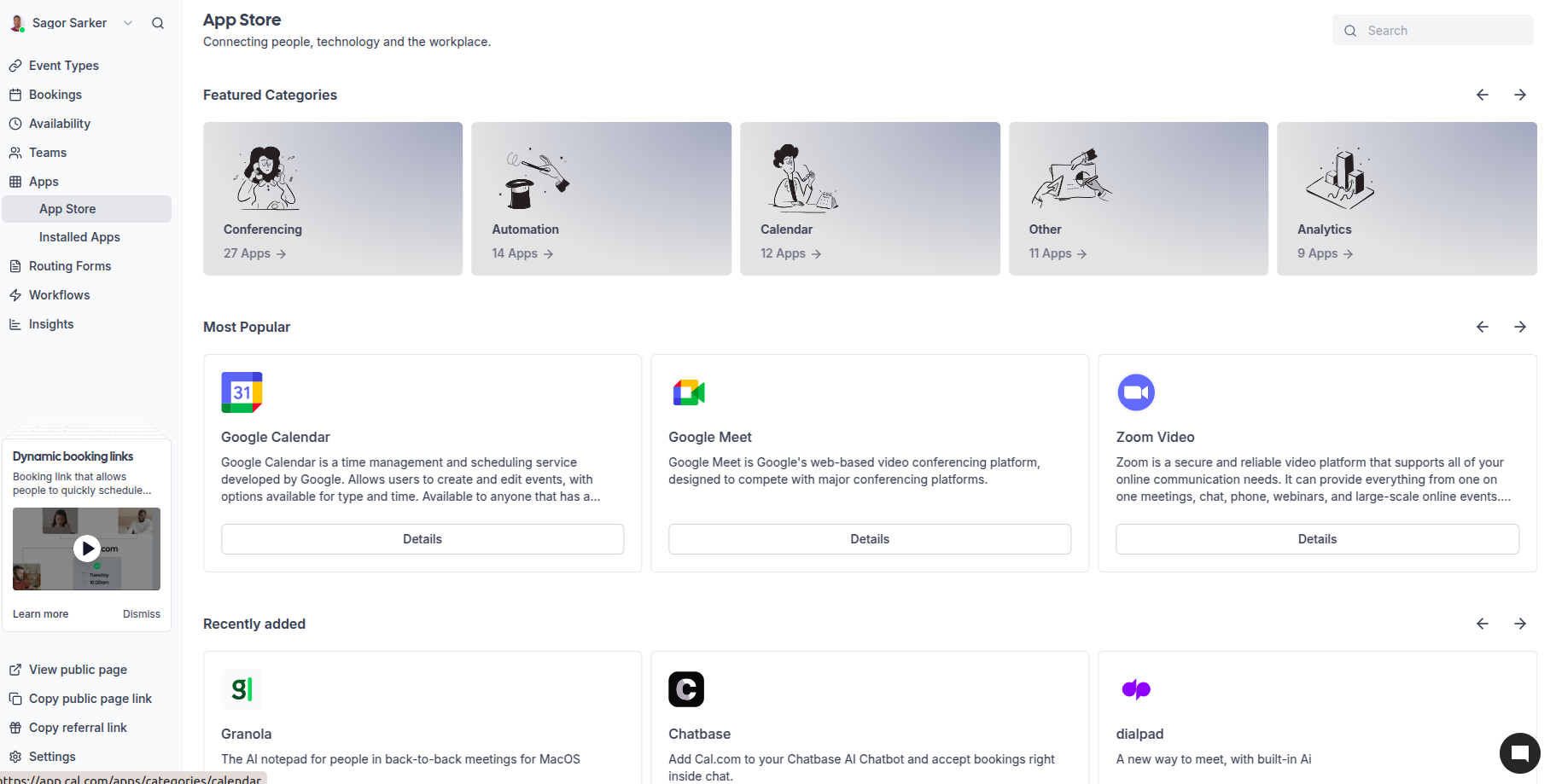Calendar Apps Connection