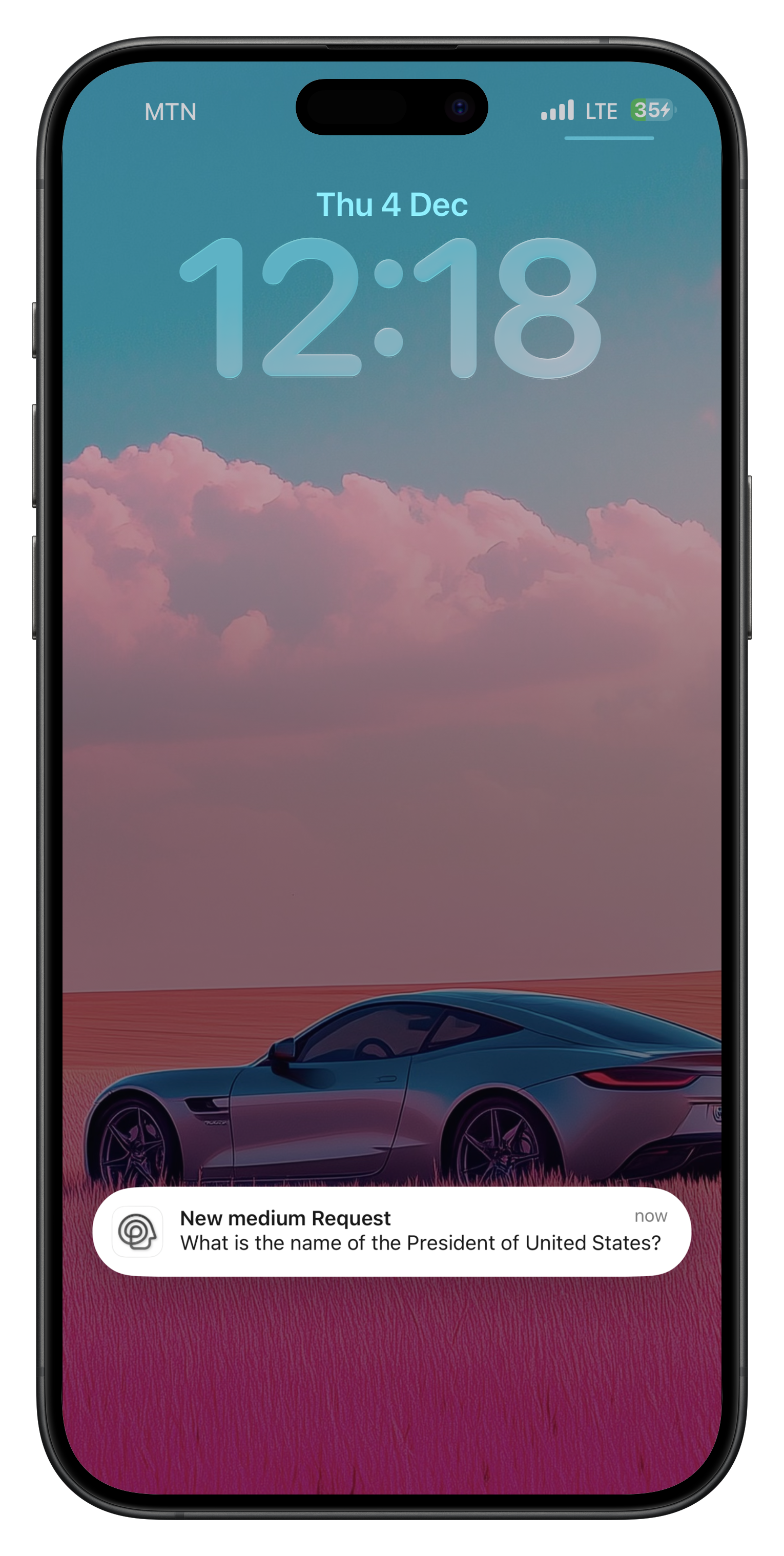 HITL mobile app push notification for new request