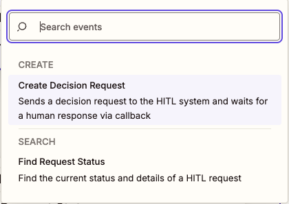 HITL.sh action module in Zapier