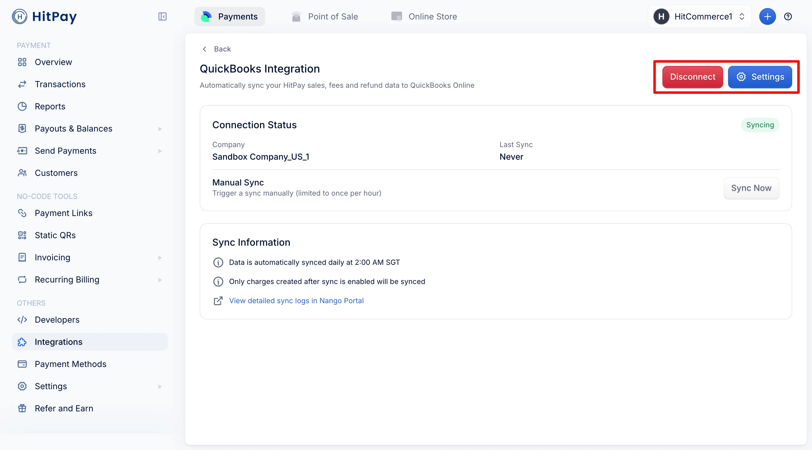 HitPay QuickBooks