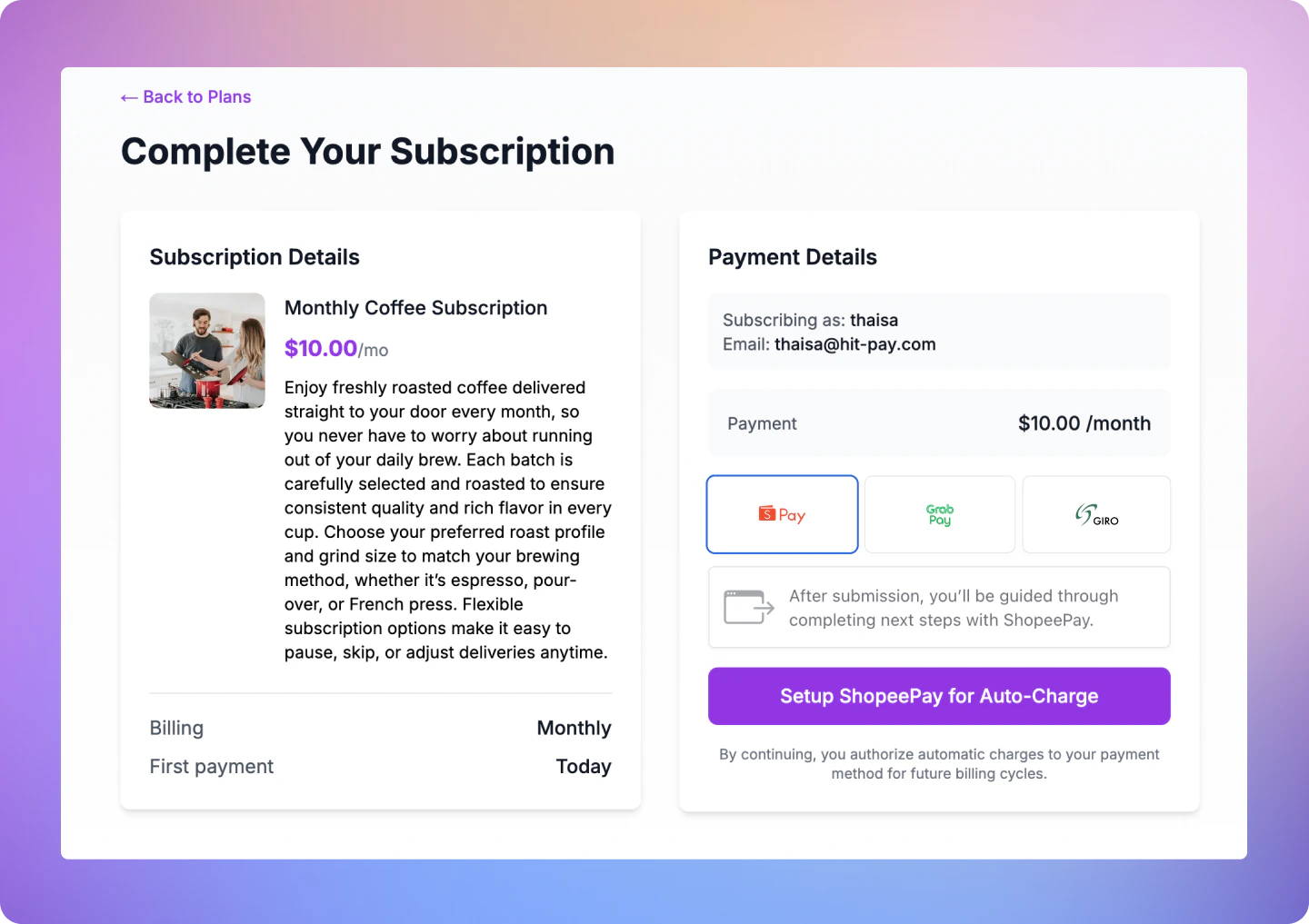 Embedded Recurring APMs