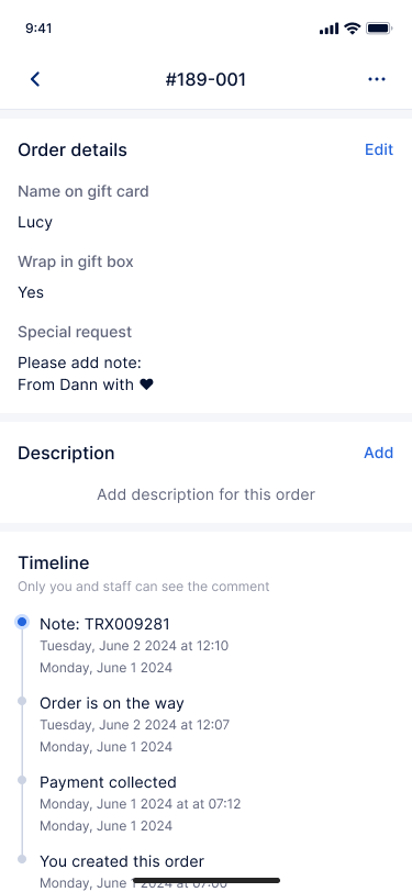 Order Form Details
