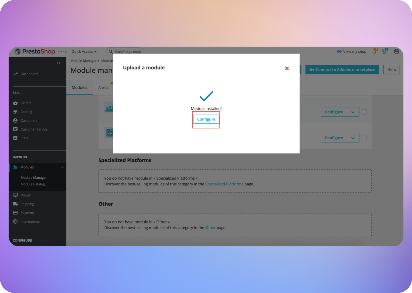 Configure