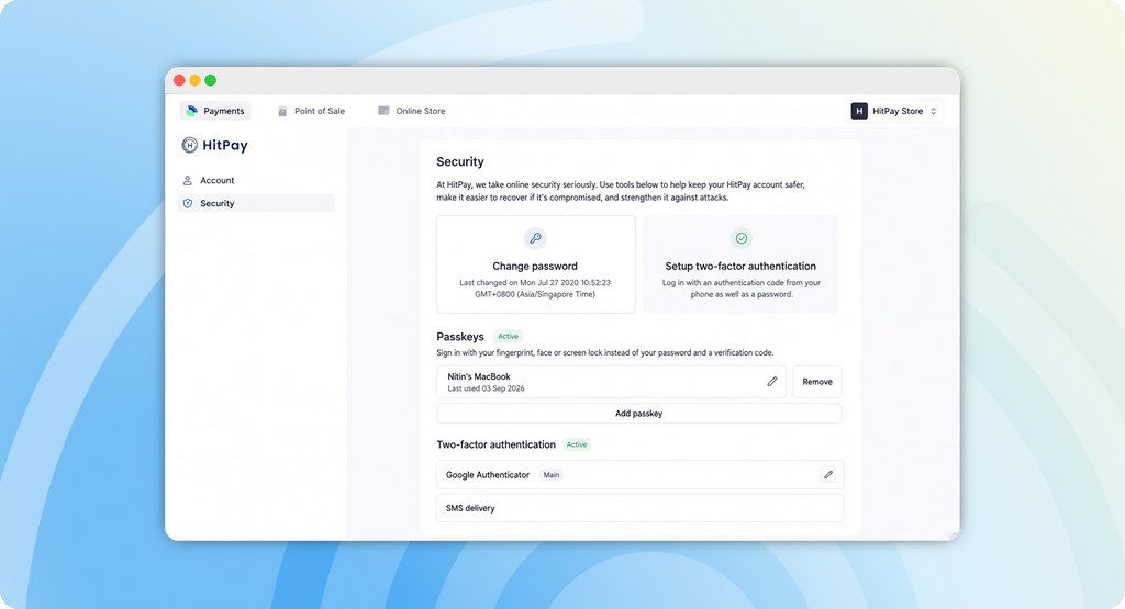 Passkey login