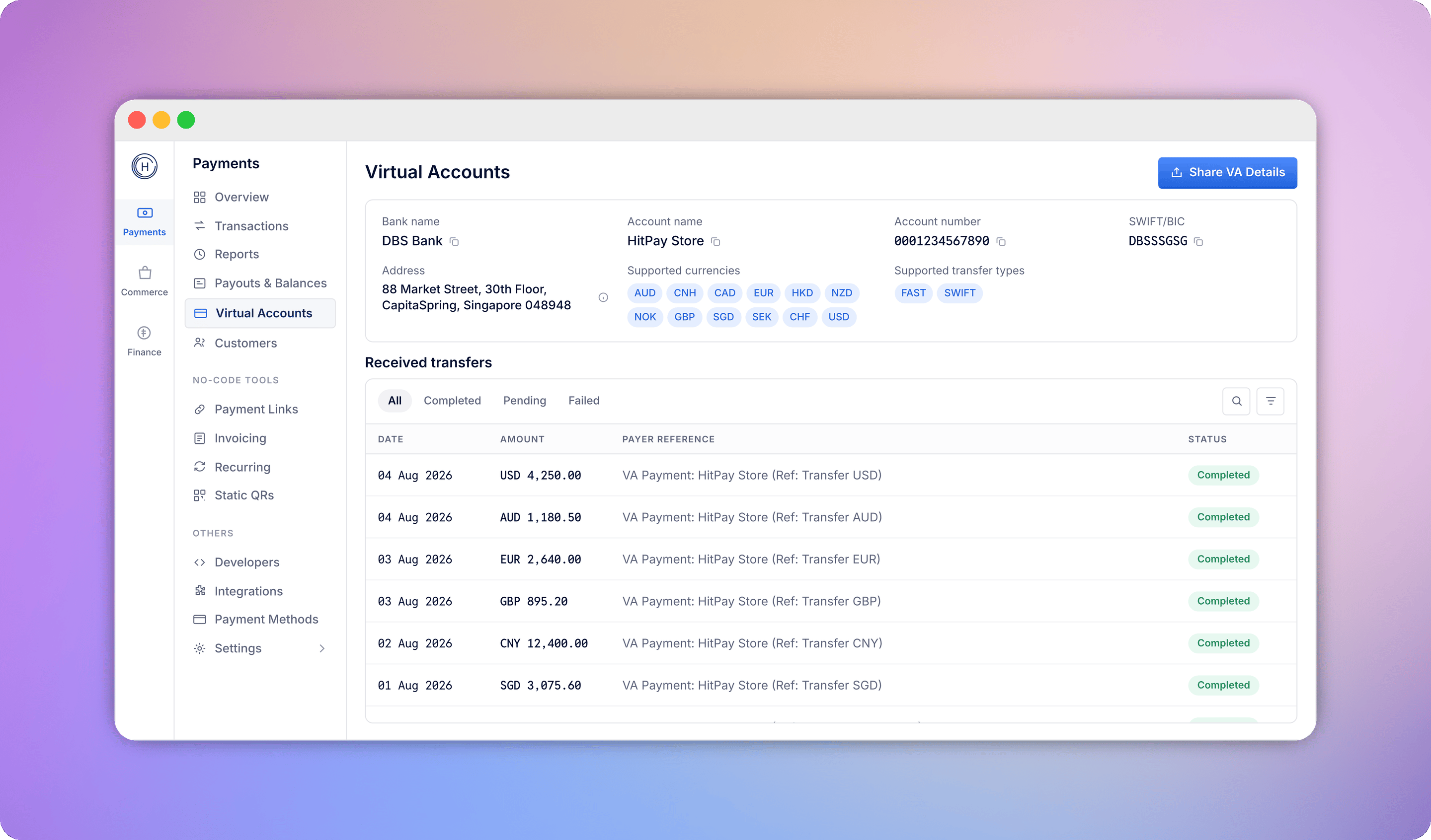 Virtual Accounts