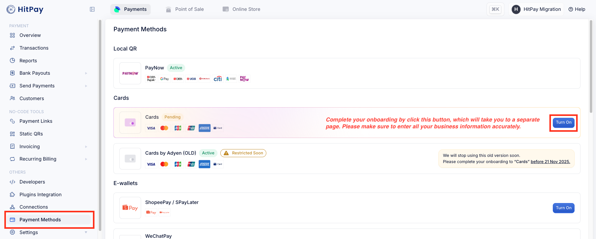 Onboarding Migration