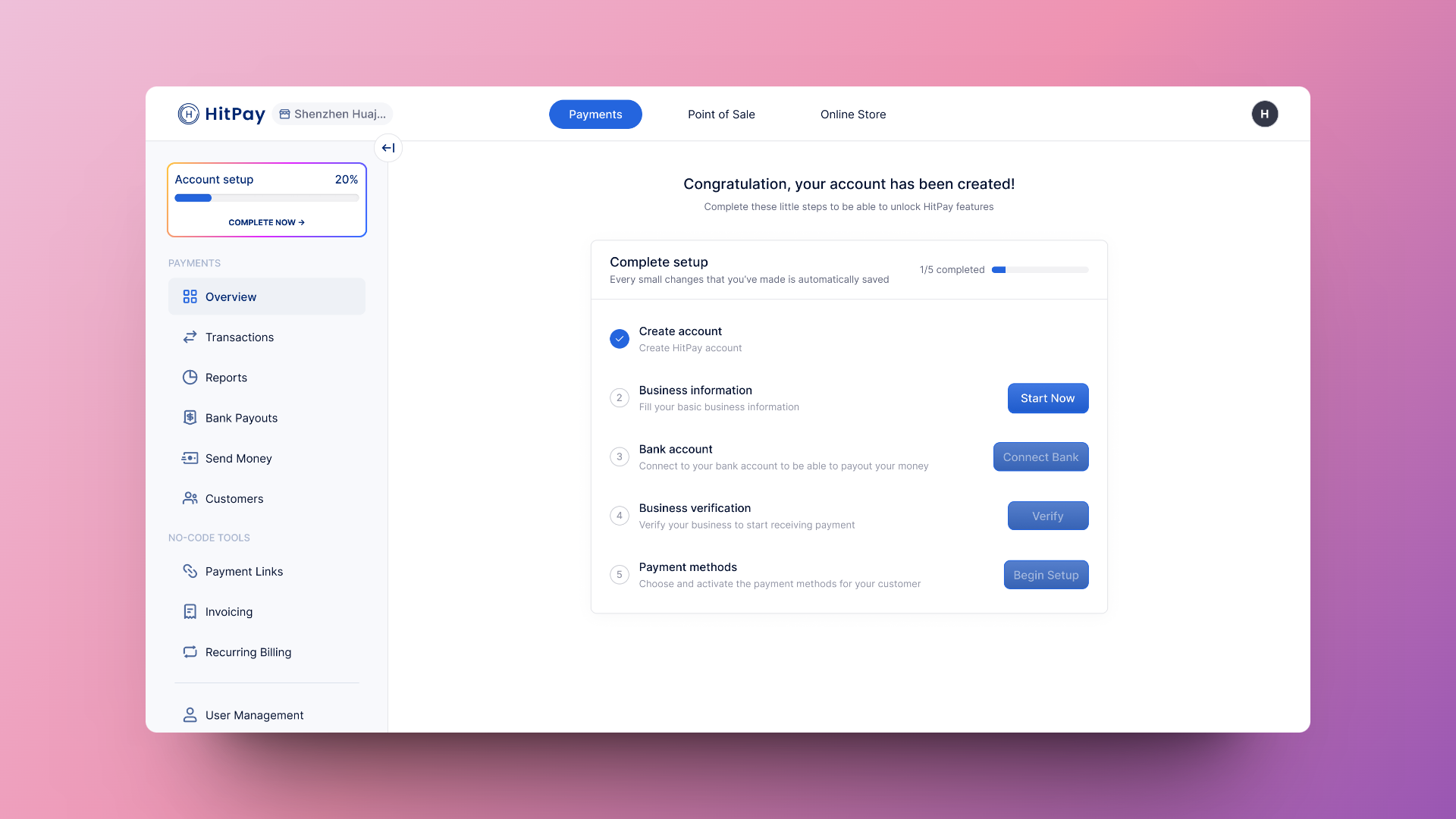 HitPay Account Setup