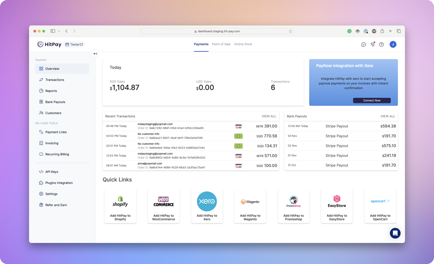 HitPay Dashboard