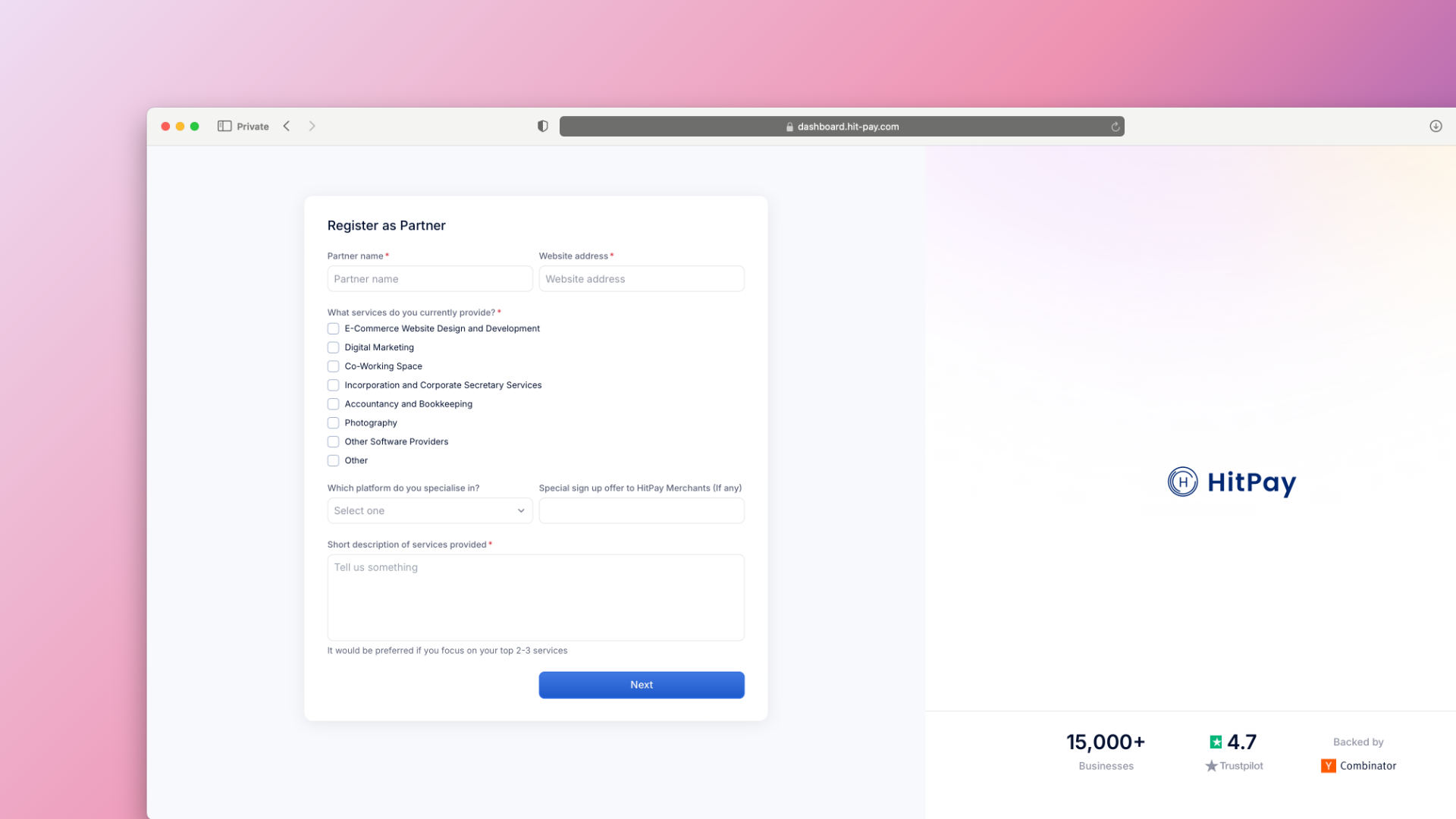 HitPay Partner Setup