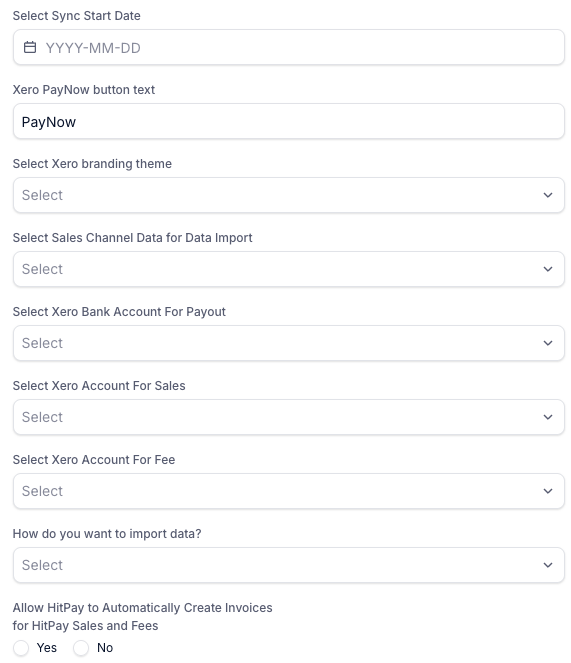 Xero_Configuration_page