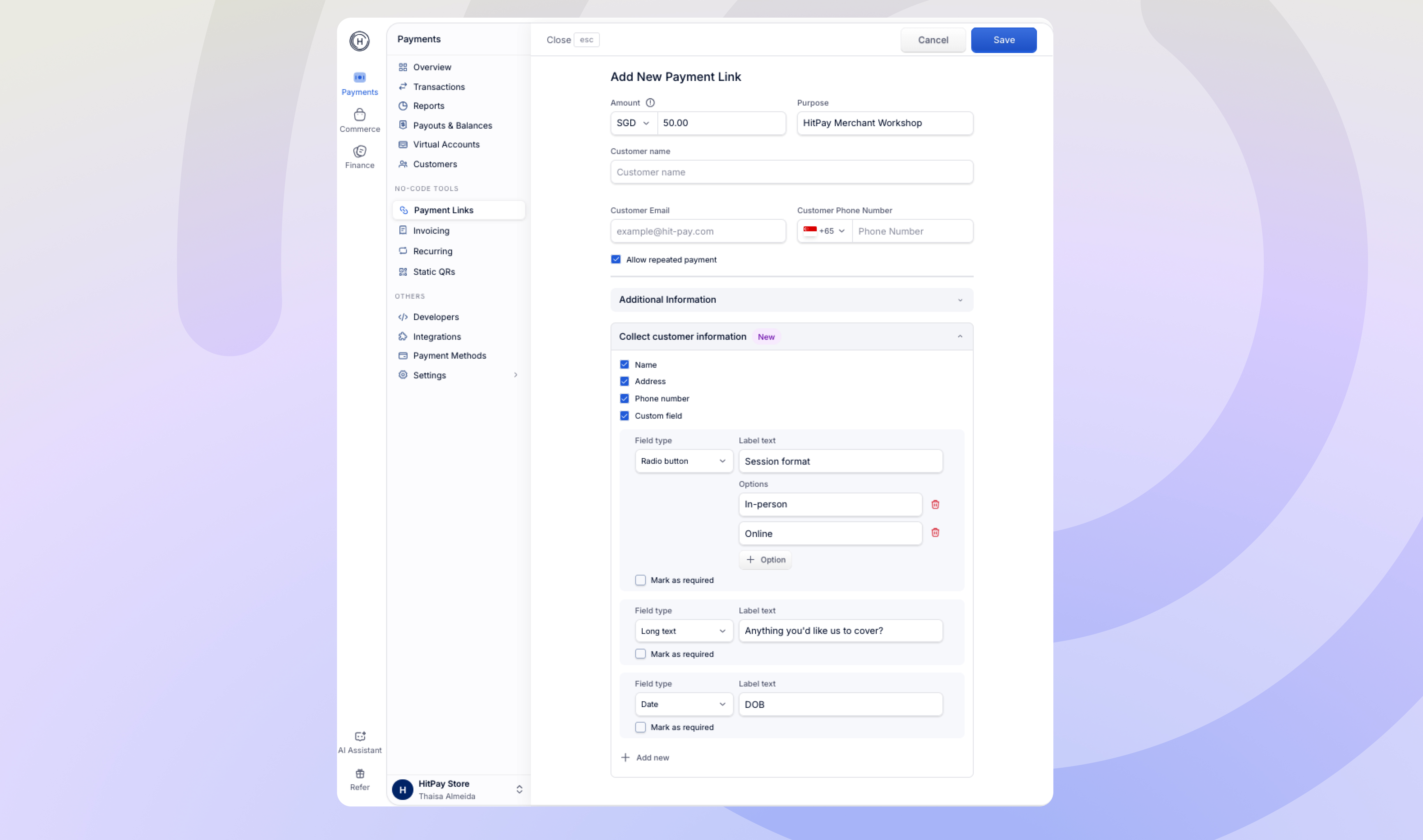 Custom Checkout Fields