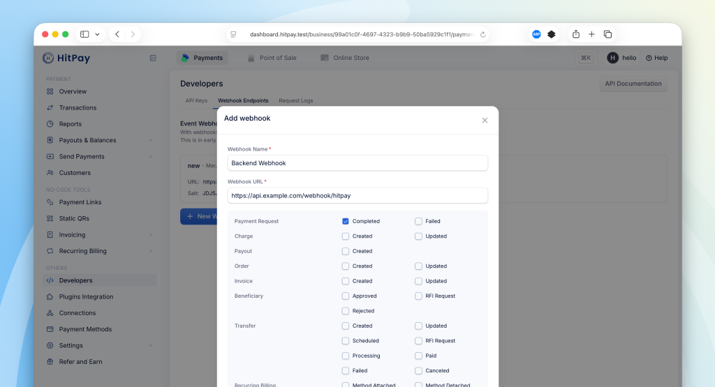 Webhook Registration