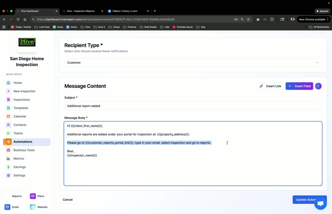 Tracking Automations in Hive Inspect