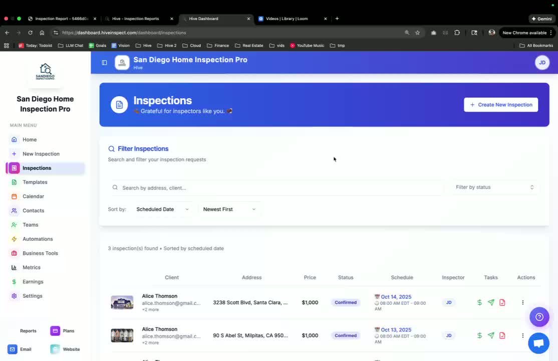 Introduction to Sample Reports in Hive Inspect