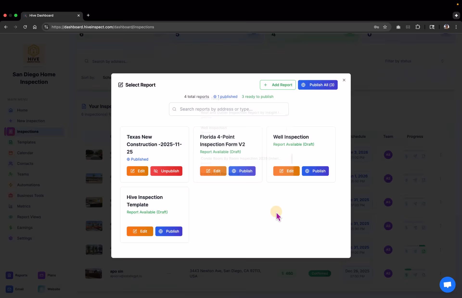 Report preview