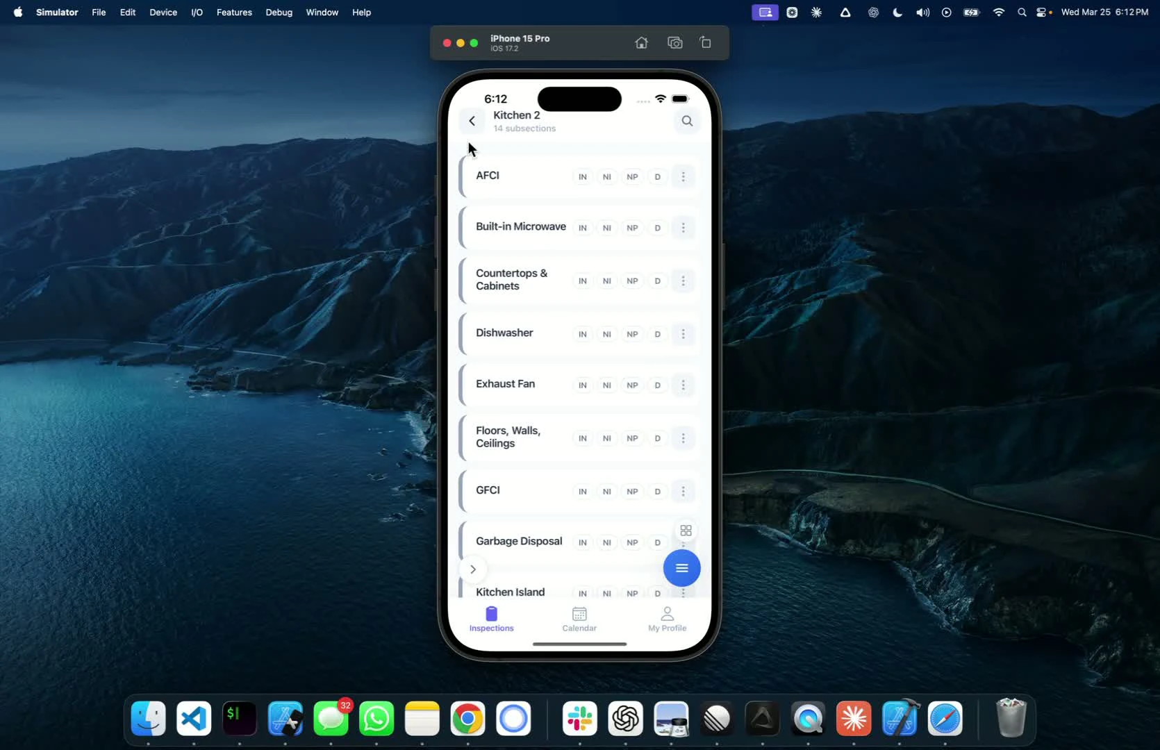 Navigating subsections