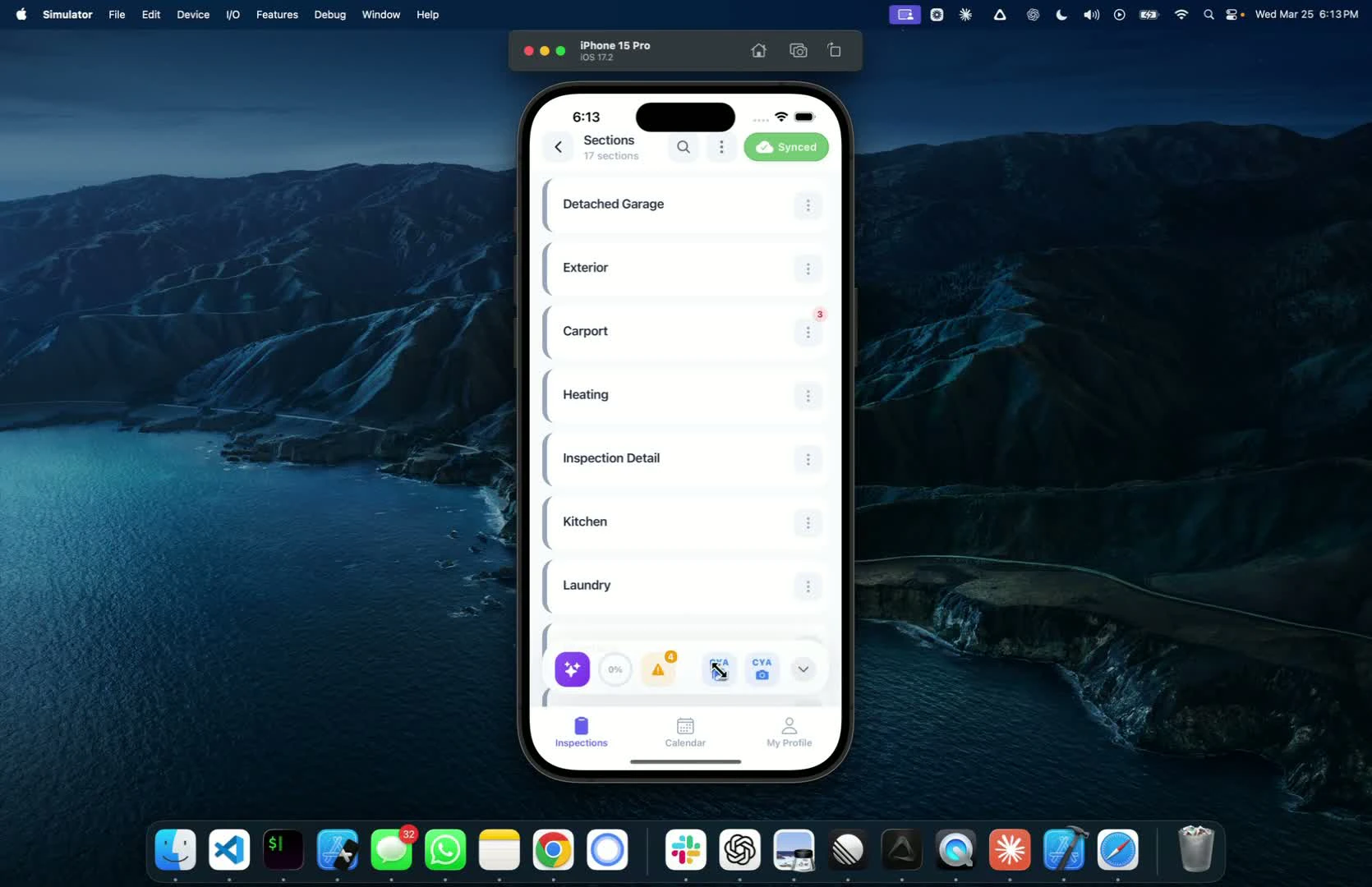 Accessing additional options